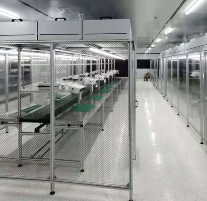 Classe 10000 de Softwall en bas de cabine de Cleanroom d'écoulement avec la lumière de LED